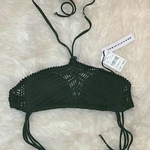 NWT Robin Piccone Green Halter top